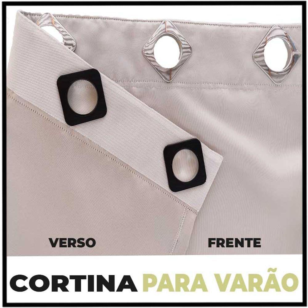 Cortina Sala E Quarto 6,50x2,60 Tecido Blackout Ana Palha