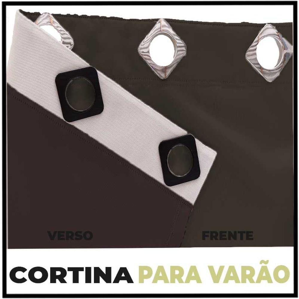 Cortina Sala E Quarto 4,50x2,30 Tecido Blackout Ana Marrom