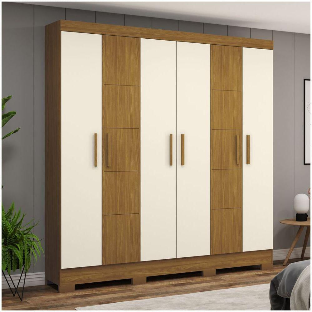 Guarda Roupa 06 Portas 02 Gavetas B73 Briz Nature