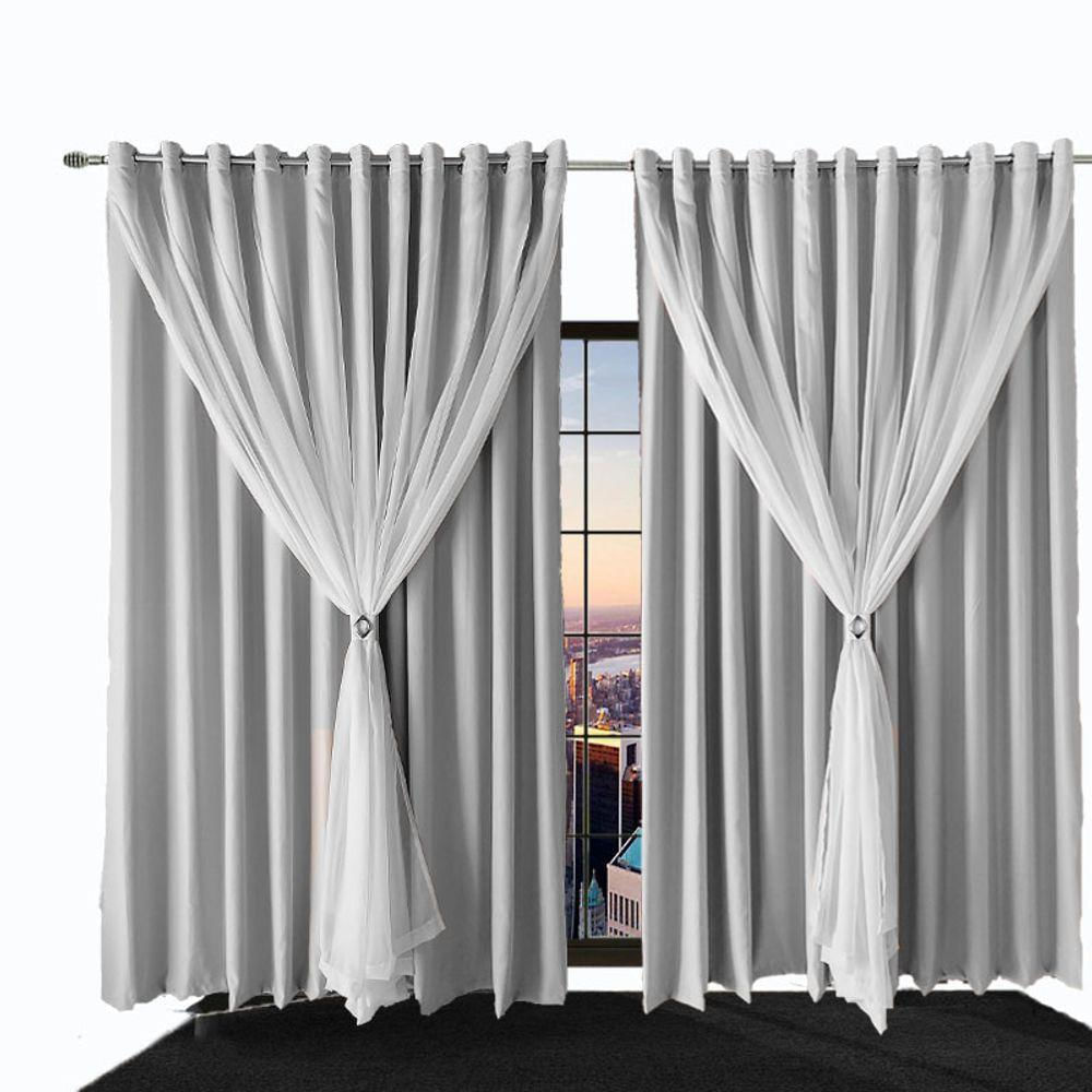 Cortina Sala E Quarto 8,50x2,80 Tecido Blackout Ana