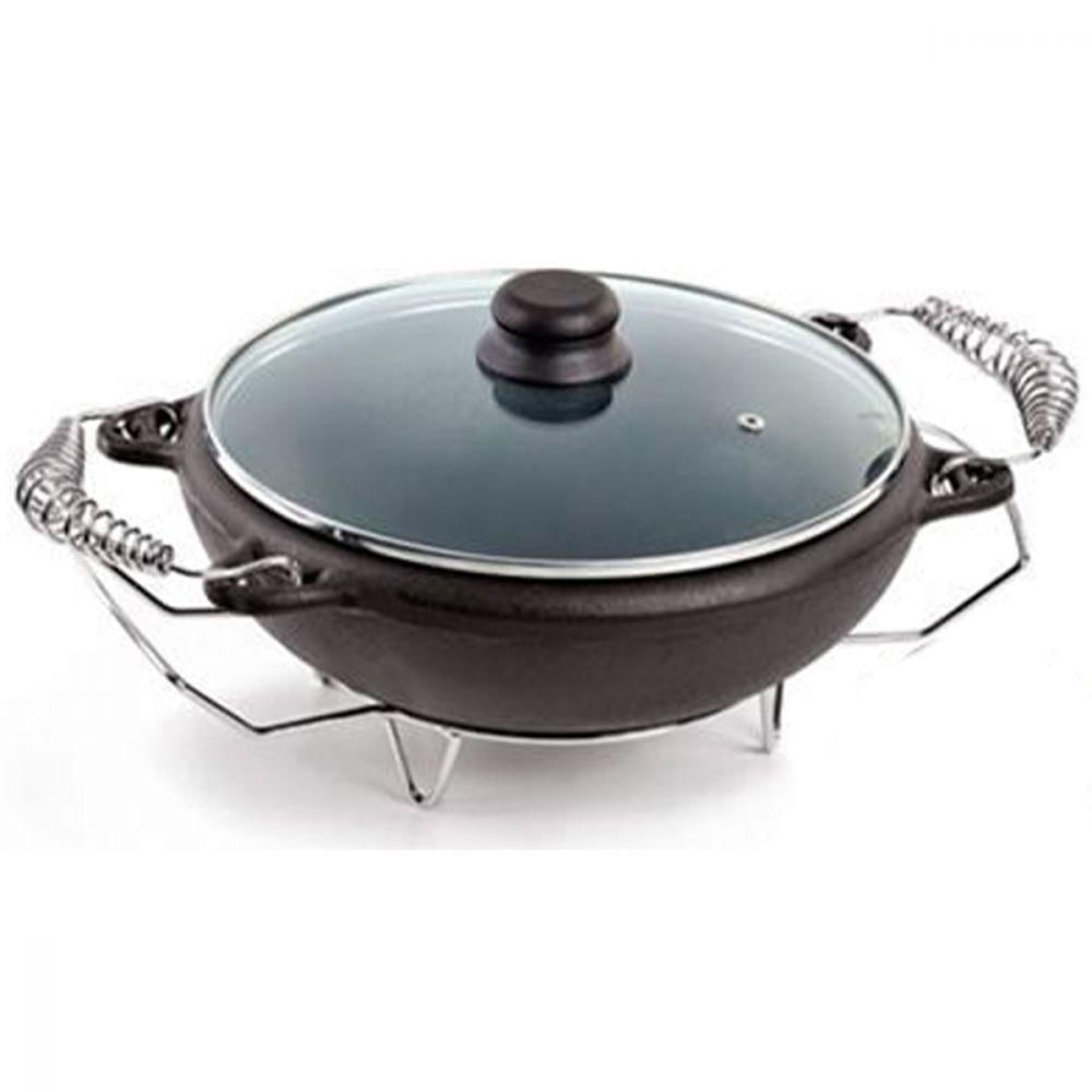 Panela Moqueca 6 Litros Tampa de Vidro 32cm Diâmetro