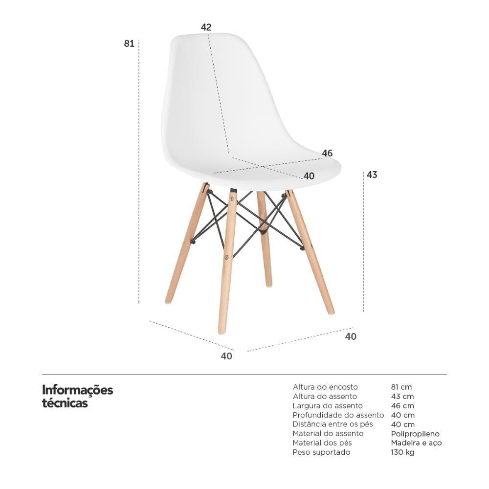 Cadeira Charles Eames Eiffel Dsw Clara Branco