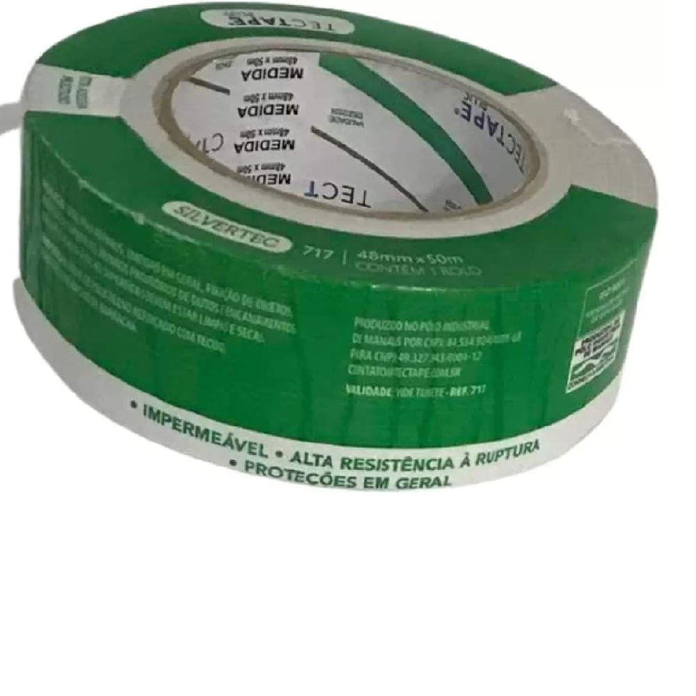 Fita Adesiva Polietileno Tectape Preta  48mmx50m