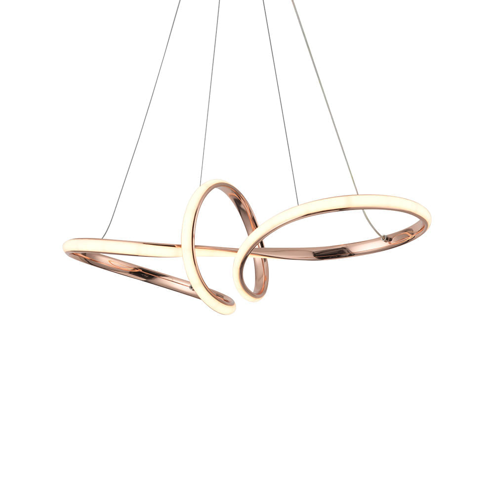 Lustre Pendente Nitrolux LP-01R Rose Gold Led Bivolt