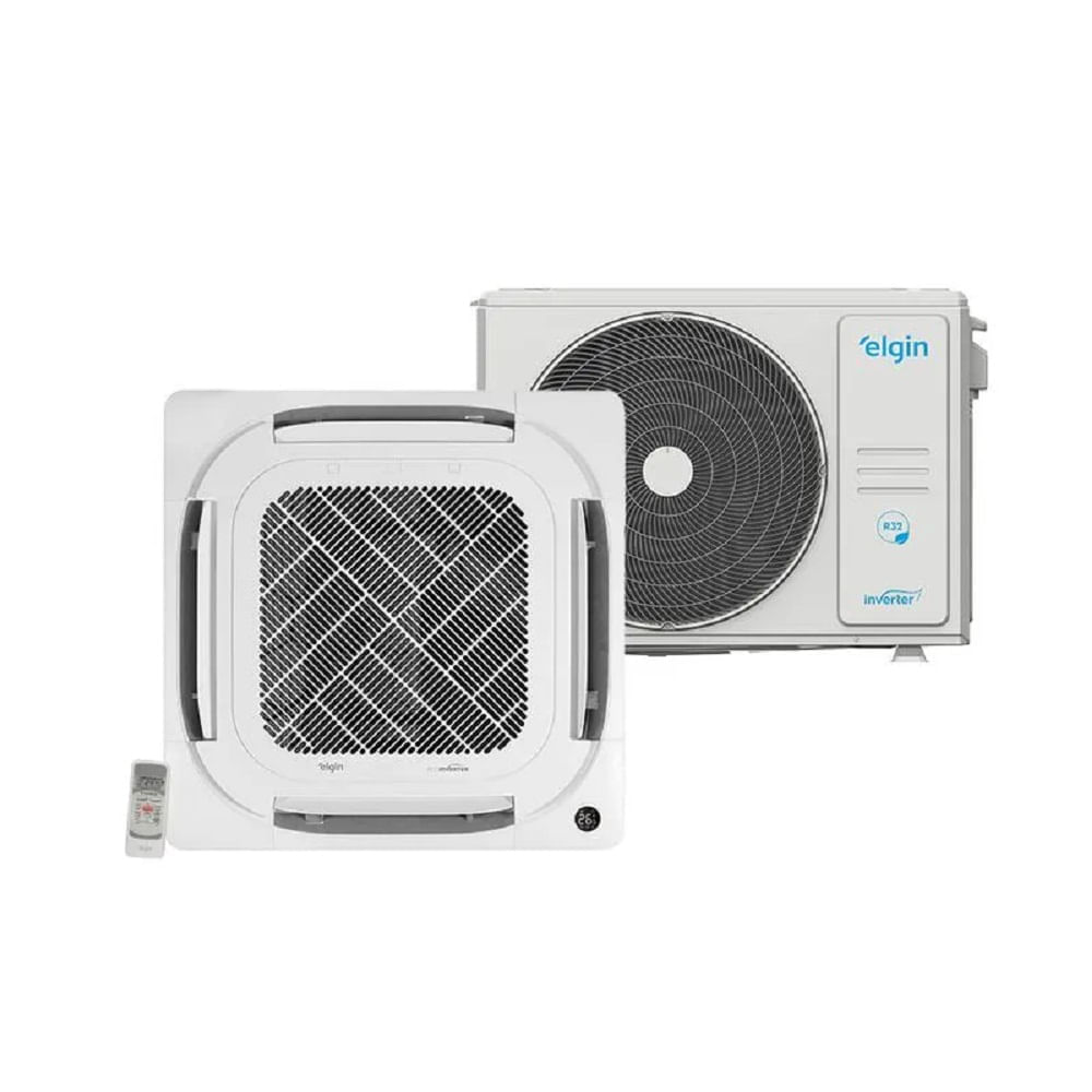 Ar Condicionado Split Cassete Inverter Elgin Eco 24000 BTU/h Quente e Frio  Monofásico 45KVQI24C2NA – 220 Volts