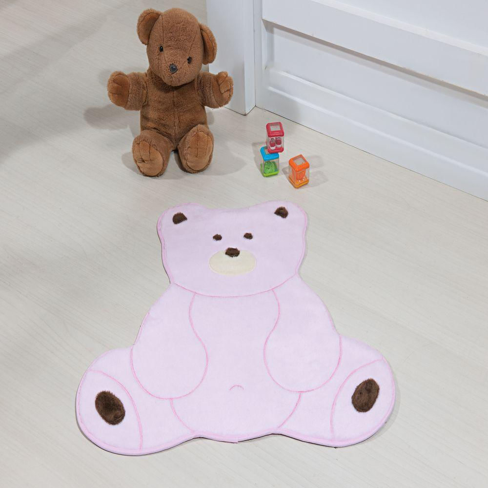 Tapete Premium Baby Urso Rosa Guga Tapetes