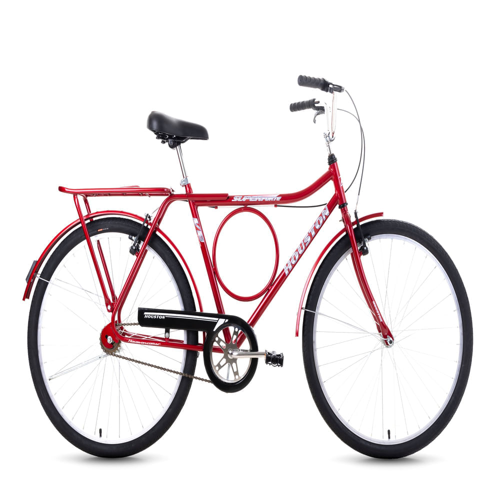 Bicicleta Houston Super Forte VB Freios V-Brake Vermelho Aro 26 SF26V2S
