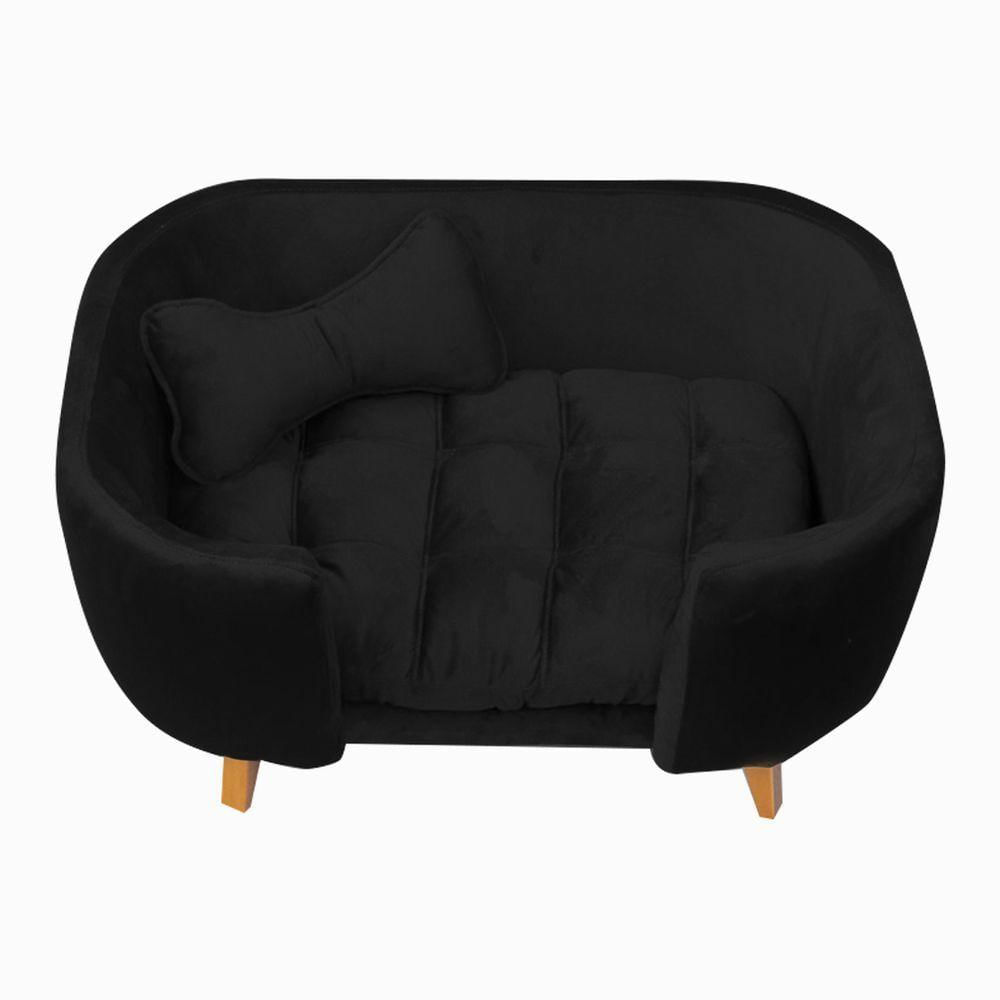 Poltrona Cama Pet Hannah - Suede Preto