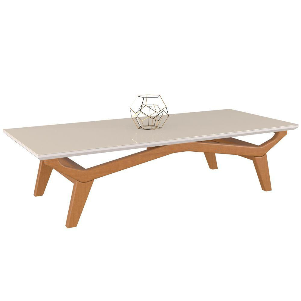 Mesa de Centro Sala de Estar 140cm Monet Off White champagne