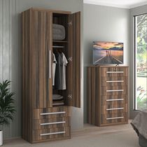 Guarda-roupa 2 Portas 3 Gavetas Modular 1303 Ilan San Remo