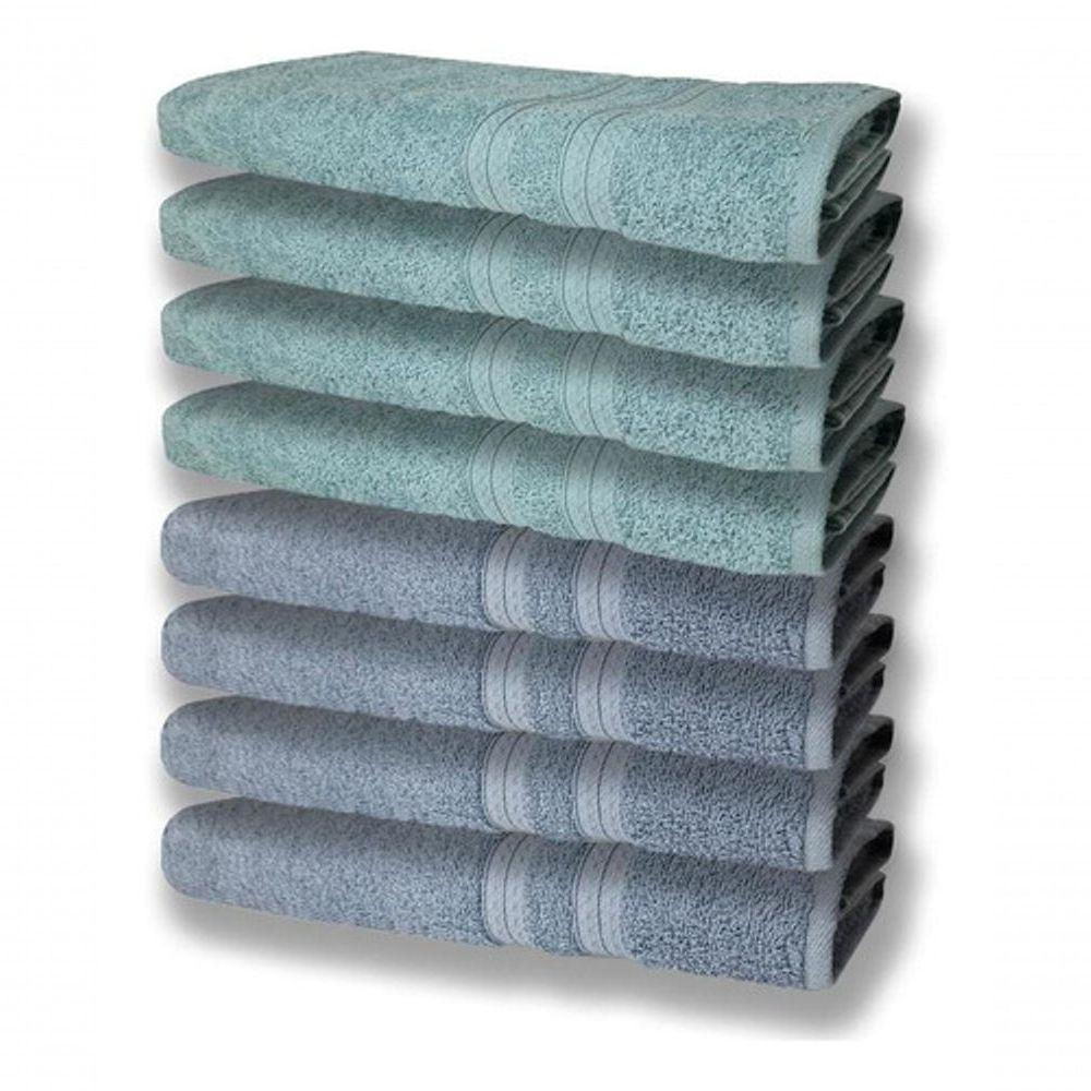 8 Toalhas Super Felpudas E Grossa 80x150 4 Azul 4 Verde