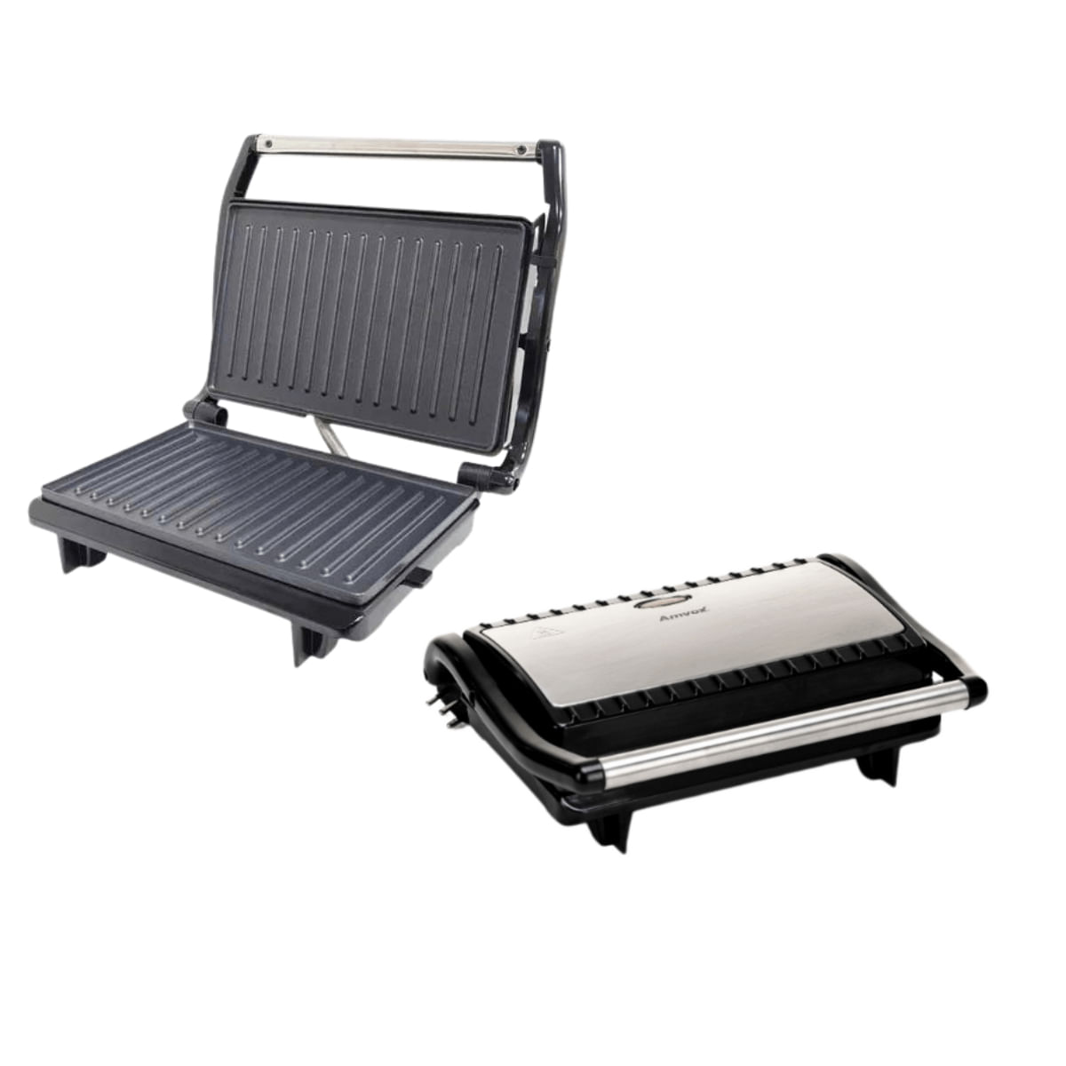 Sanduicheira e Grill Amvox AMS 800 Panini 60Hz 800W 220V