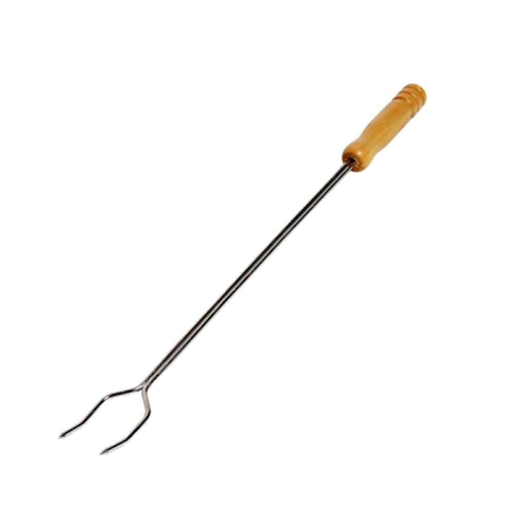 Garfo Para Churrasco Com Cabo De Madeira 35 Cm