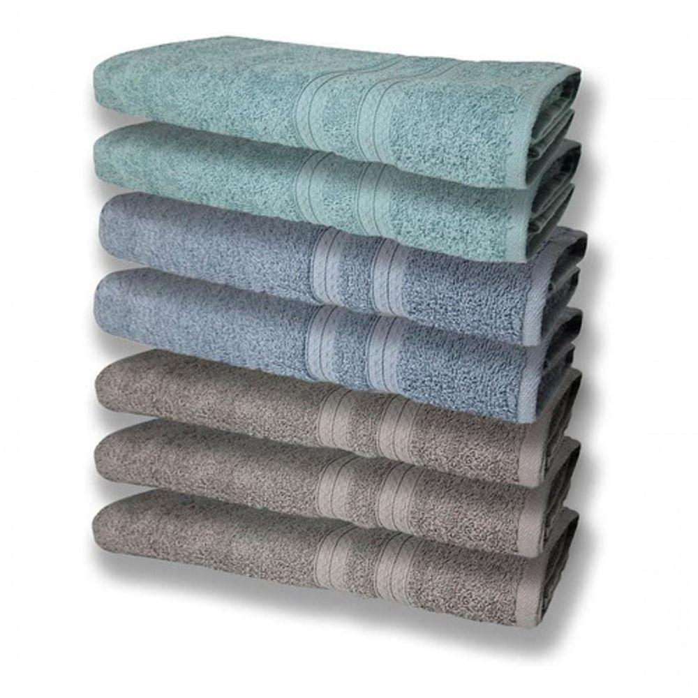 7 Toalhas Felpudas E Grossa 80x150 3 Cinza 2 Azul 2 Verde