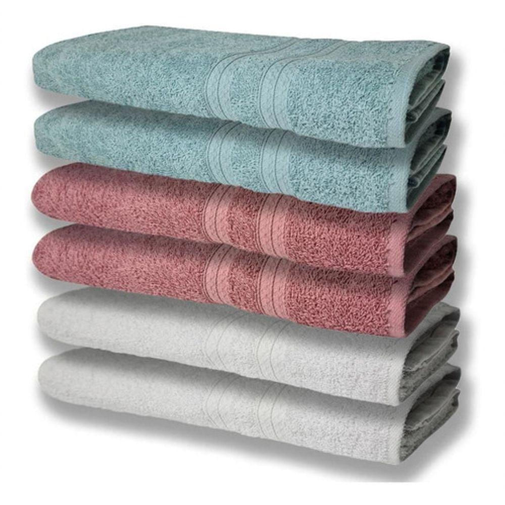 6 Toalhas Grande Super Felpudas E Grossa 80x150 Br+re+cz