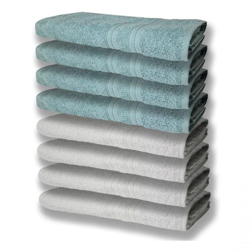 8 Toalhas Grande Felpudas E Grossa 80x150 4 Branco 4 Verde