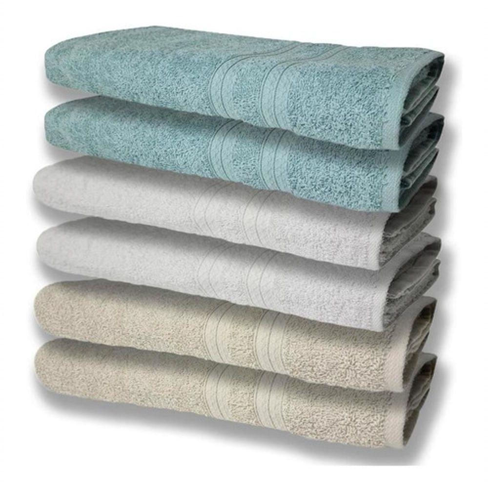 6 Toalhas Grande Super Felpudas E Grossa 80x150 Bg+br+vd