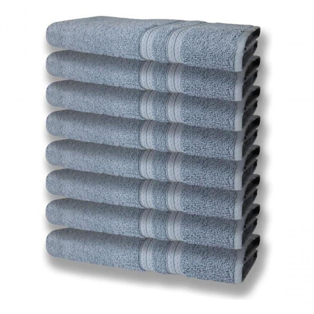 8 Toalhas Grande Super Felpudas E Grossa 80x150 Azul