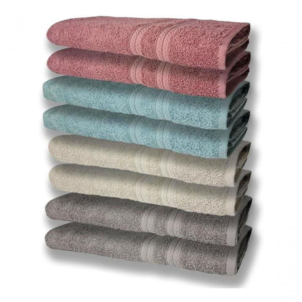 8 Toalhas Grande Felpudas Grossa 80x150 2 Cz 2 Bg 2 Vd 2 Rê