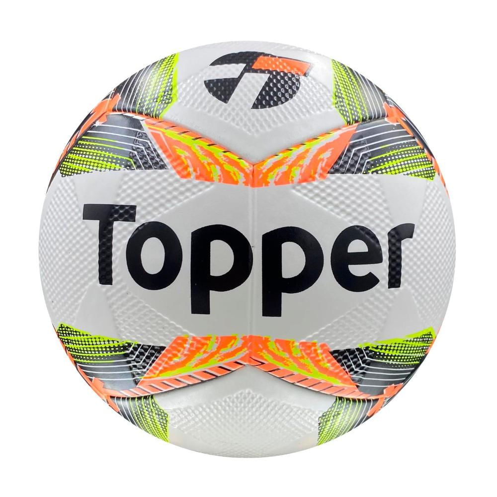 Bola Topper Slick 2024 Futsal Branco e Laranja - Topper