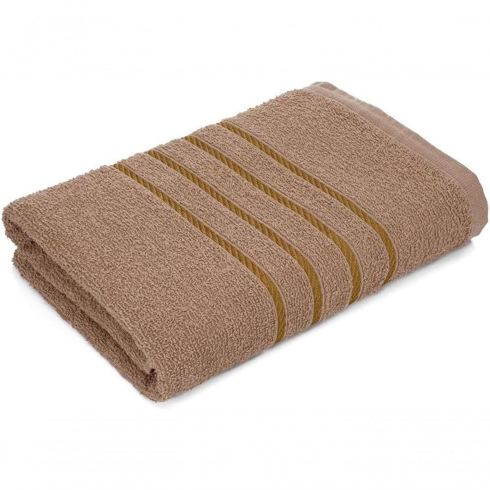 Jogo De Toalha 2 Banho + 2 Rosto Montreal 100% Algodão Alta Absorção - Marron