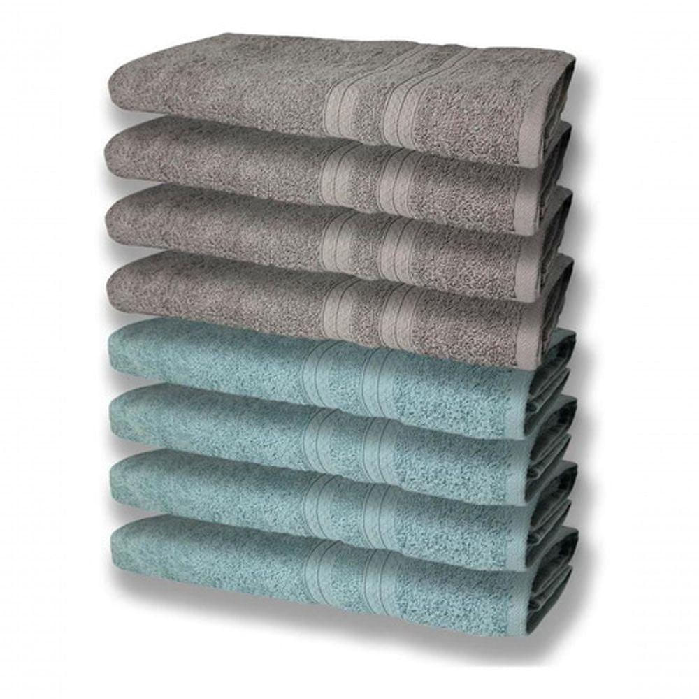 8 Toalhas Grande Felpudas E Grossa 80x150 4 Verde 4 Cinza