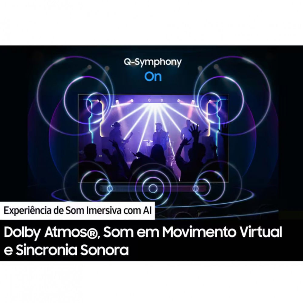Smart TV 55 4K Samsung QN55S90DAGXZD OLED, AI Energy Mode, Dolby Atmos, Alexa built in, Wi-Fi, Bluetooth, USB, HDMI   Samsung,TV 4K Grafite / Bivolt