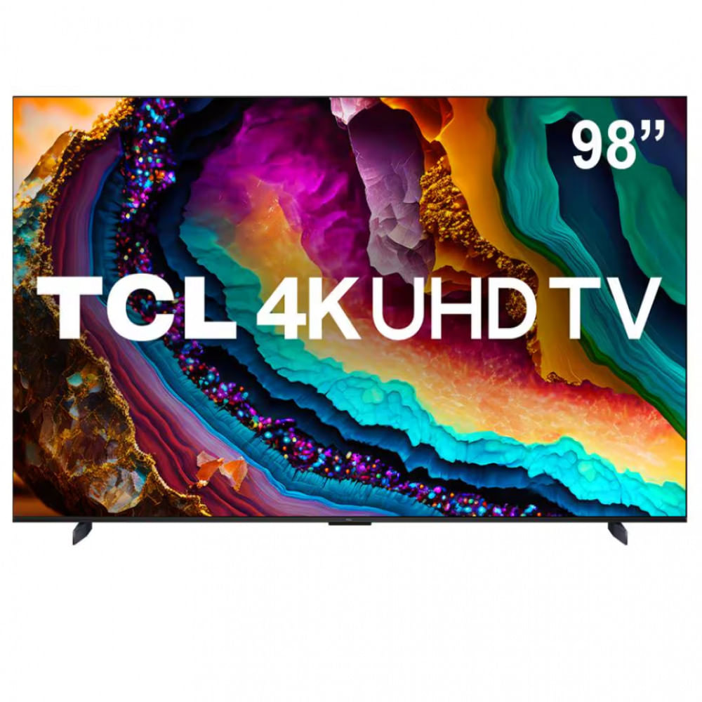 TV Smart TV 98 4K UHD TCL 98P755 com Processador AIPQ GEN 3.0, Google TV, Wi-Fi, Bluetooth, Dolby Vision e Atmos