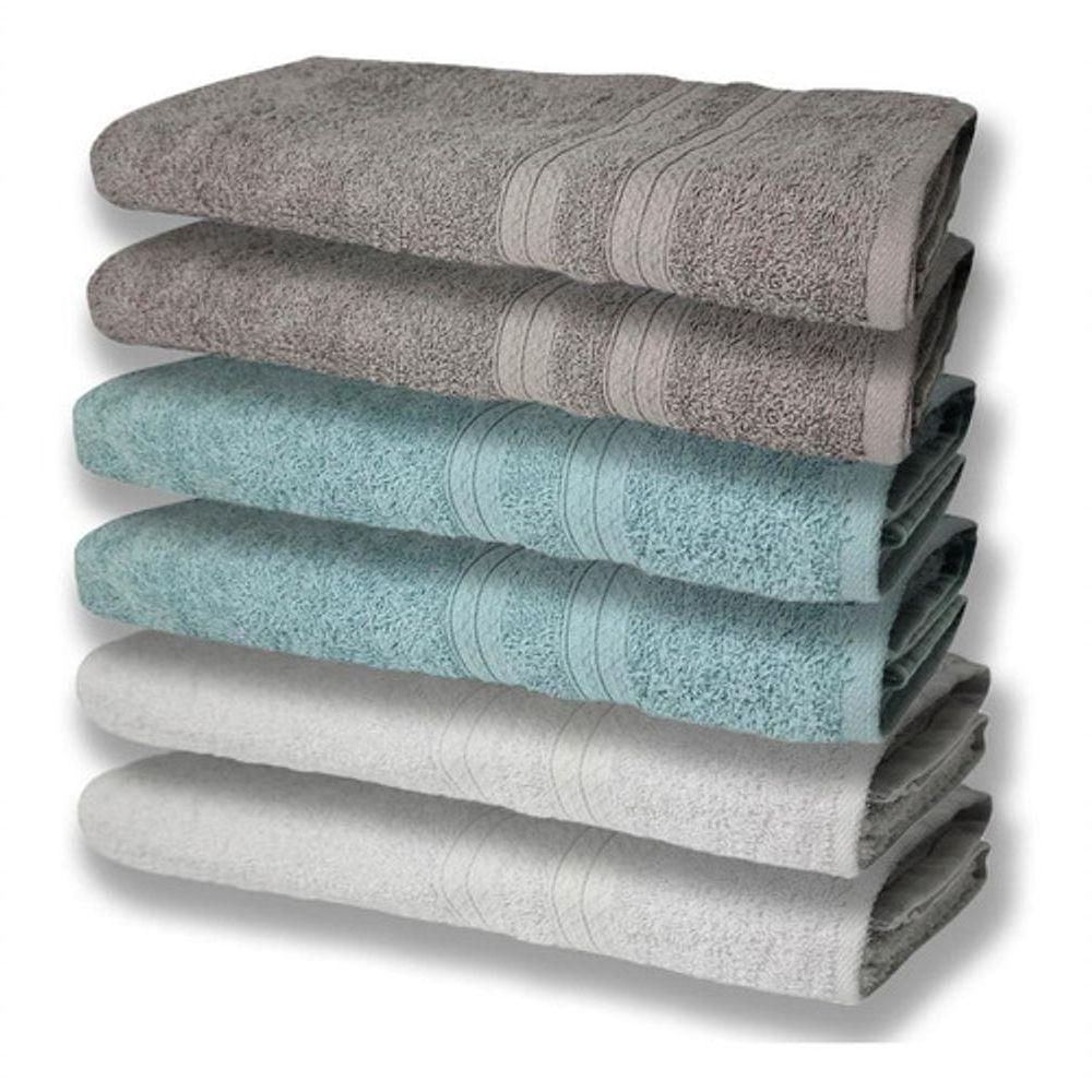 6 Toalhas Grande Super Felpudas E Grossa 80x150 Br+vd+cz