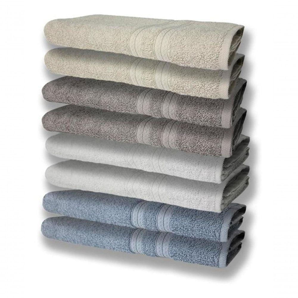 8 Toalhas Grande Felpudas Grossa 80x150 2 Az 2 Br 2 Cz 2 Bg