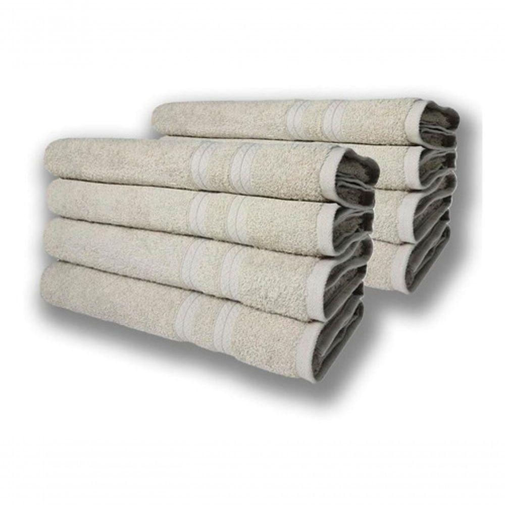 Kit 8 Toalhas De Banho Lisboa 430g/m 80x150cm Bege