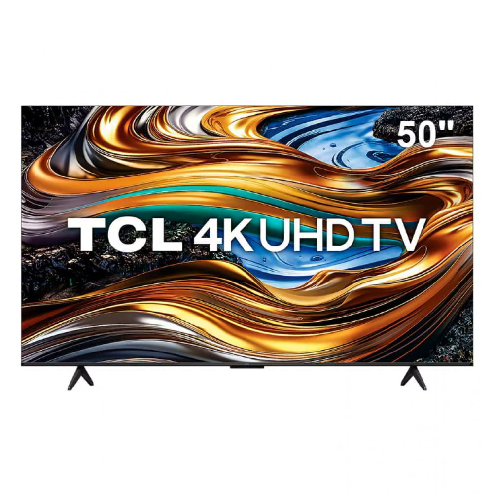 Smart TV 50 UHD 4K TCL P755 LED com Google TV, Dolby Vision e Atmos, HDR10+, Wi-Fi, Bluetooth, Google Assistente e Design sem Bordas