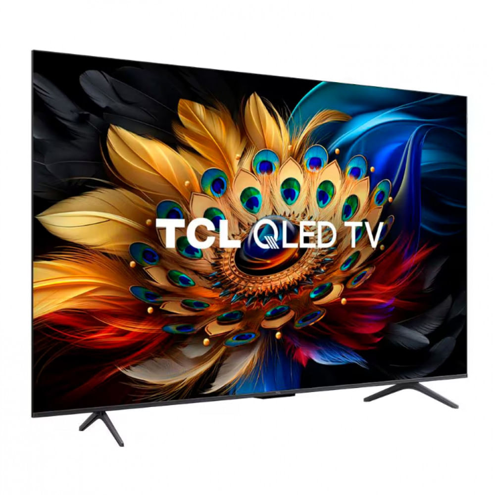 Smart TV 55 QLED 4K TCL 55C655 com Processador AIPQ, Google TV, HDR10+, Wi-Fi Dual Band, Bluetooth Integrado, Google Assistente Preto / Bivolt