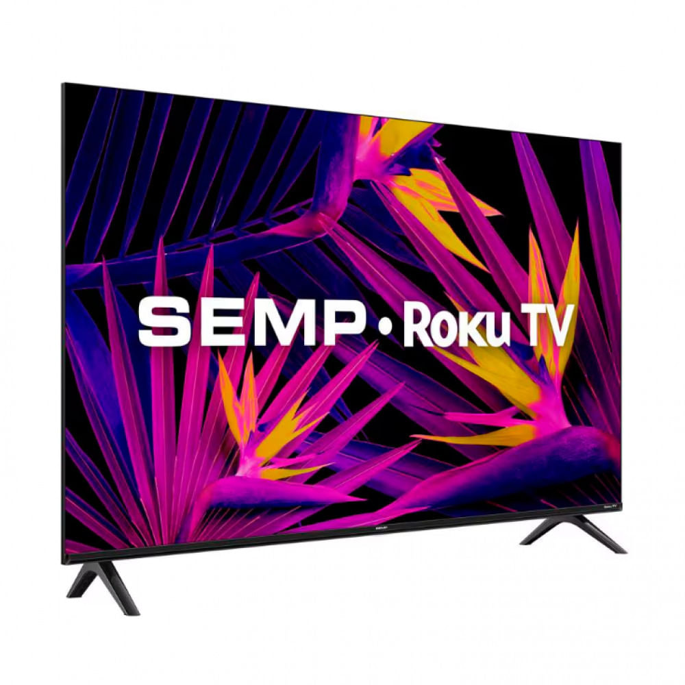 Smart TV 43 LED FHD SEMP R6610 com Sistema Operacional Roku, Wi-Fi, compatível com Google Assistente, Alexa e Apple Homekit Preto / Bivolt