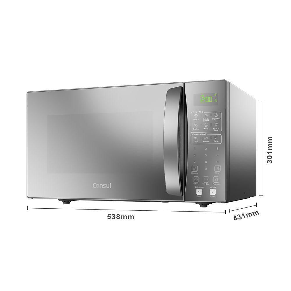 Micro-ondas Consul 32 Litros Espelhado CMS46ARANA Cinza 127V