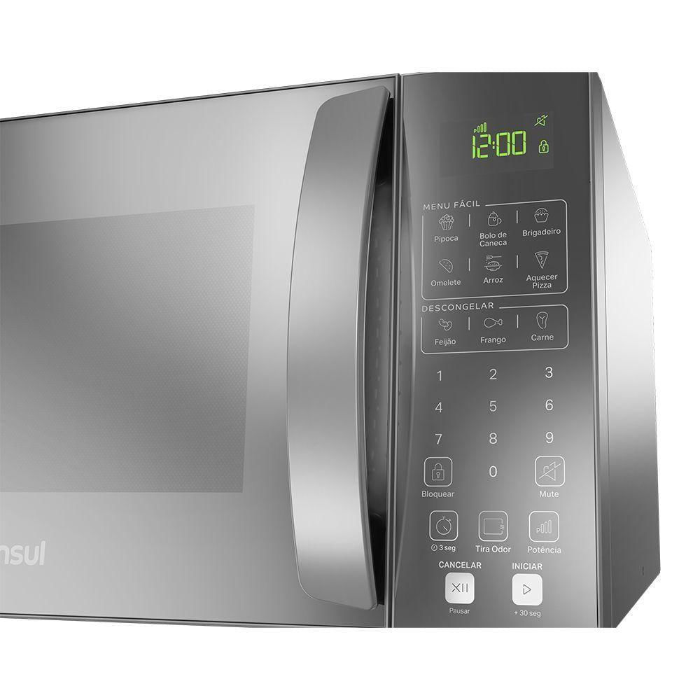 Micro-ondas Consul 32 Litros Espelhado CMS46ARANA Cinza 127V