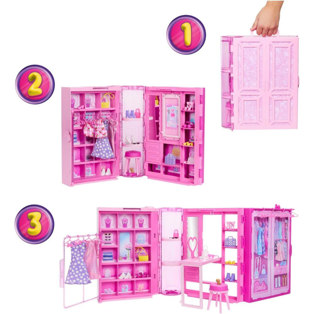 Barbie Armário dos Sonhos com Acessórios e Boneca - Mattel