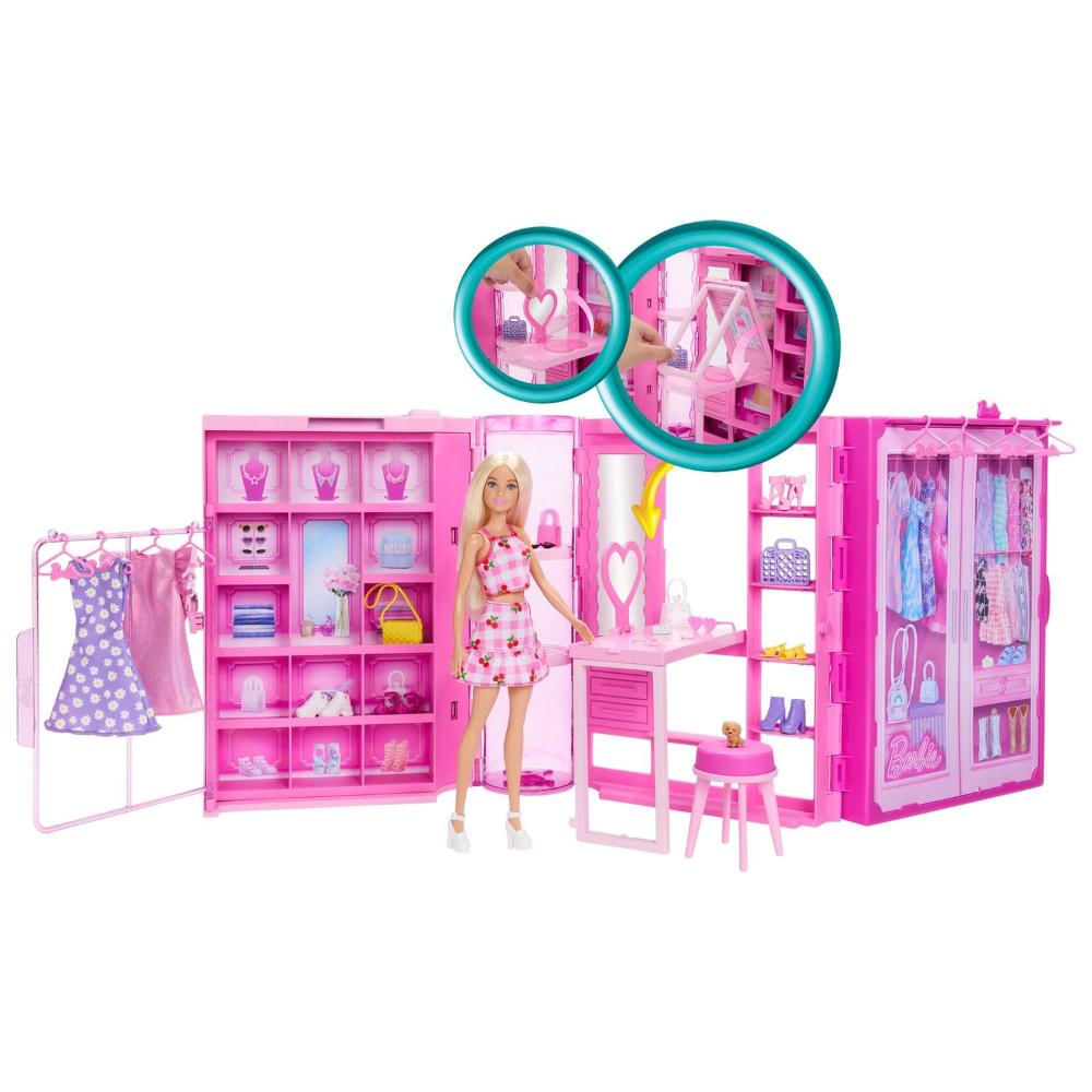 Barbie Armário dos Sonhos com Acessórios e Boneca - Mattel
