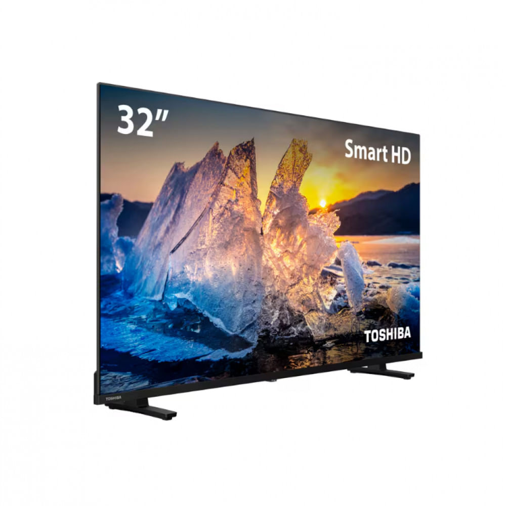 Smart TV 32 Toshiba HD TB020M Tela DLED com Assistente de Voz Integrado, Vidaa, Wi-Fi, USB, HDMI Preto / Bivolt