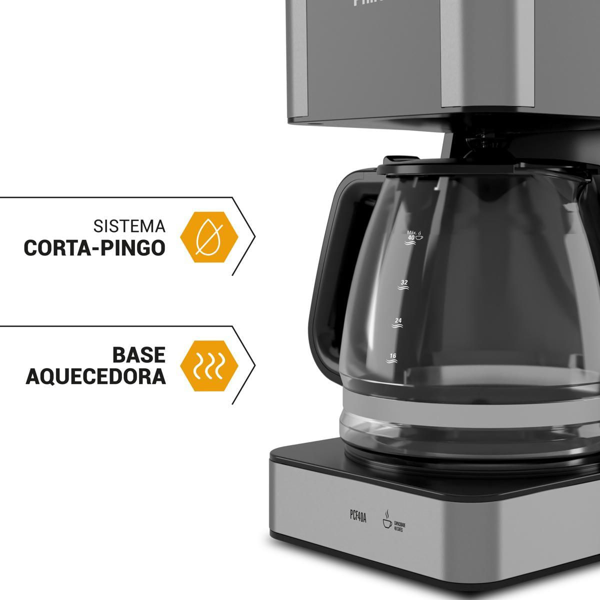 Cafeteira Philco PCF40A 40 Cafezinhos 1,5L 950W 220V