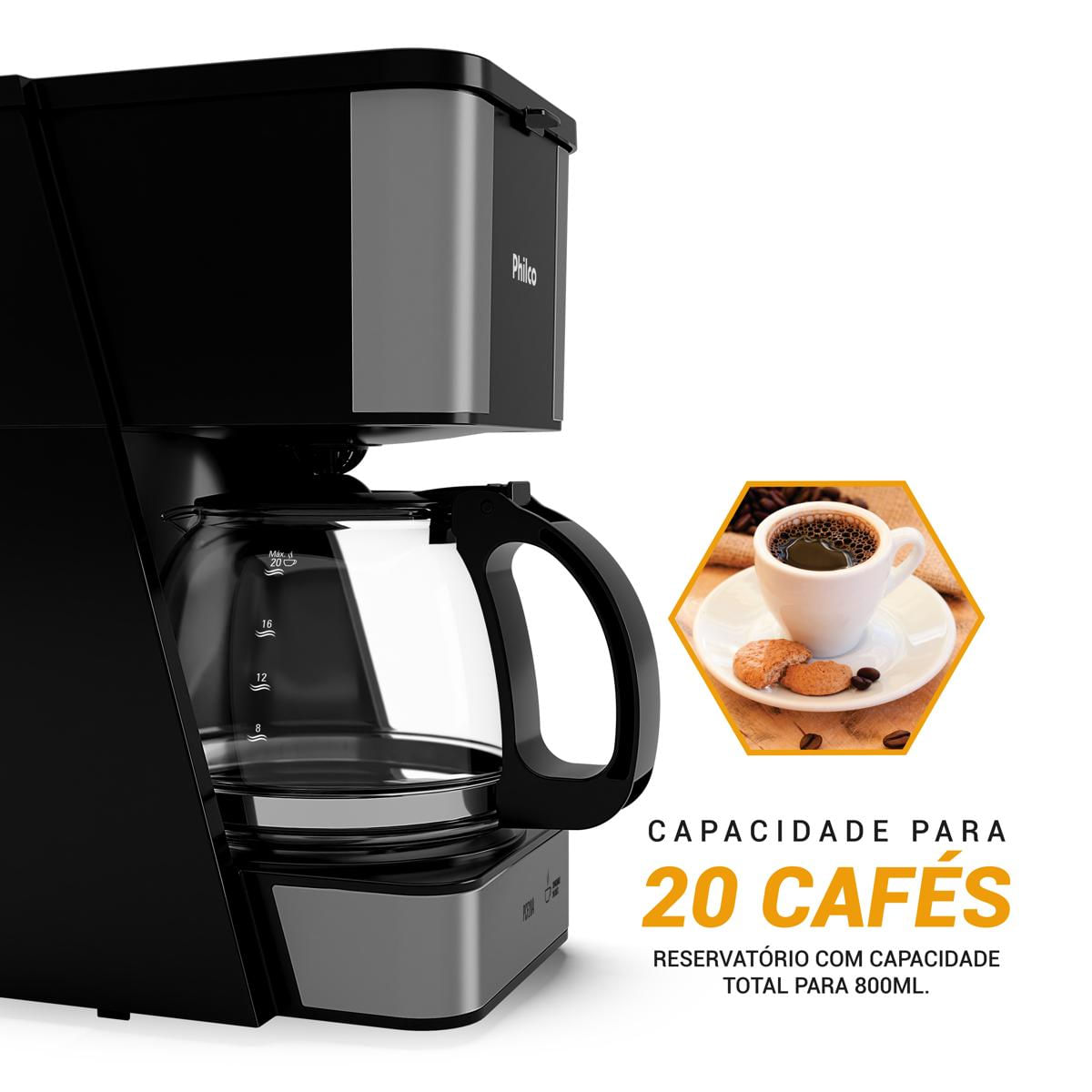 Cafeteira Philco PCF20A 720ml 20 Cafezinhos 650W 127V