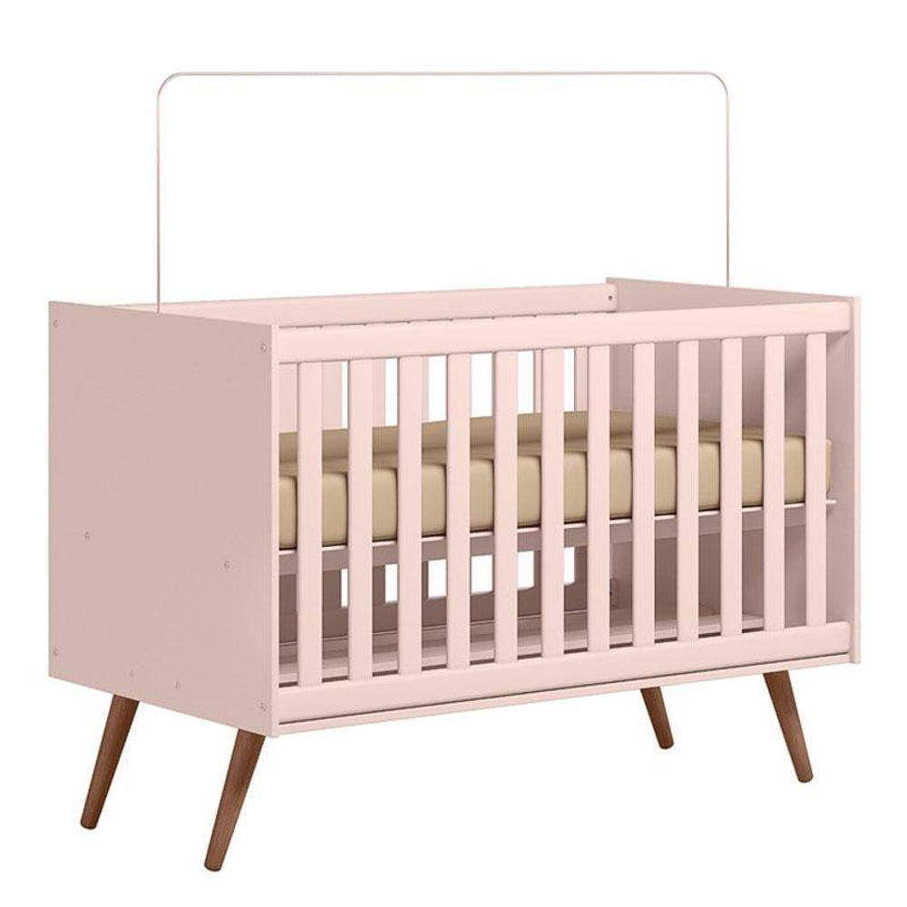 Berço Americano Q Encanto 3820 Retrô Rosa - Qmovi