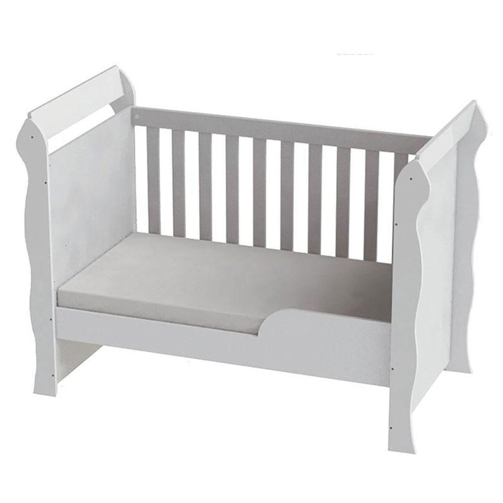 Berço Americano Mirelle E Cômoda Infantil Ternura Baby Branco Brilho - Incorplac