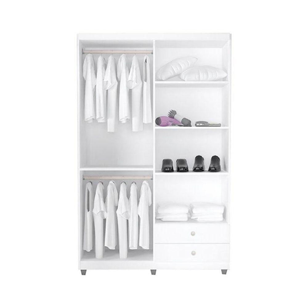 Quarto De Bebê Louise 4 Portas Com Berço Doce Sonho 100 Branco Brilho - Ajl