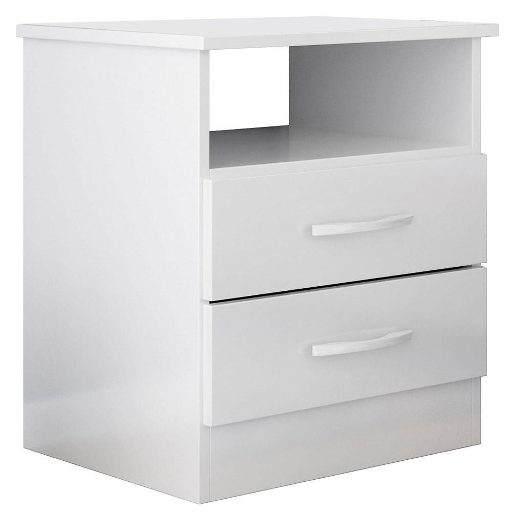 Cabeceira Cama Box Solteiro 90cm Greta Corano Bege e 1 Mesa de Cabeceira Flex DM1 Branco - Mpozenato