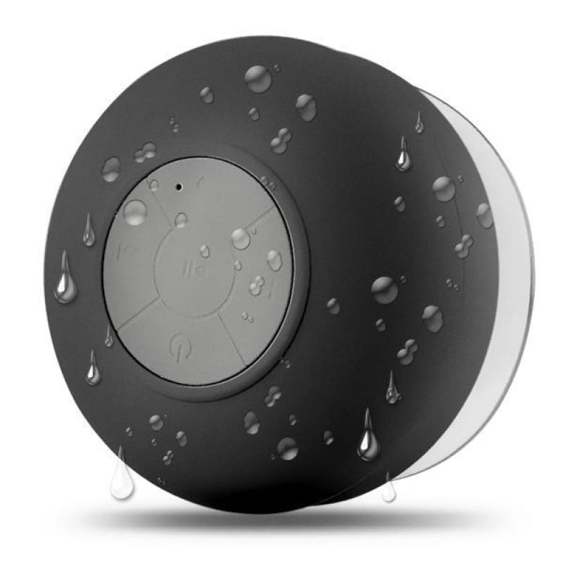 Caixa de Som Bluetooth a Prova D´agua com Ventosa Preta