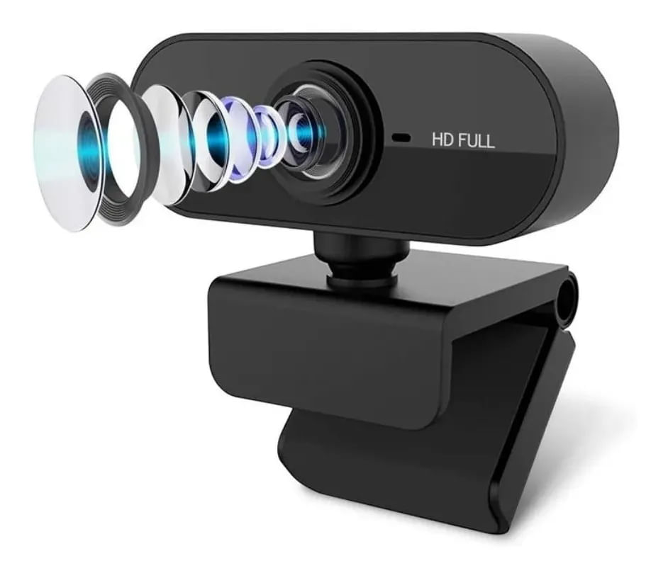 Webcam FullHD 1080P USB Com Microfone e Redução de Ruído