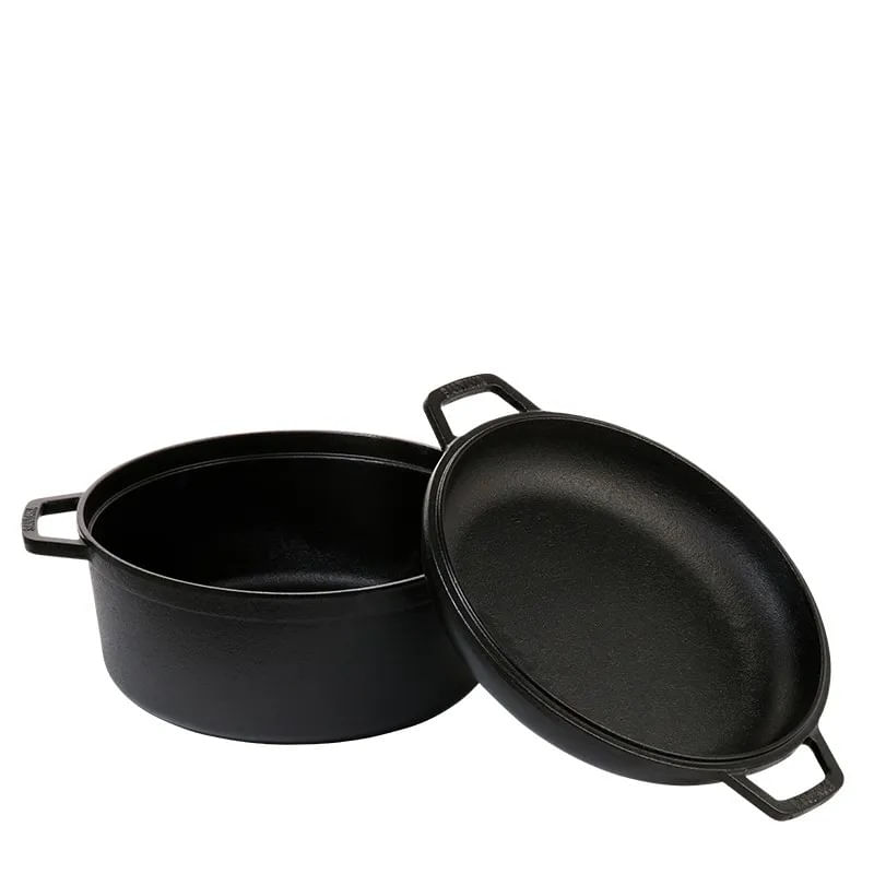 Panela Caçarola Duo 24cm Ferro Fundido Forno Holandês 2 em 1