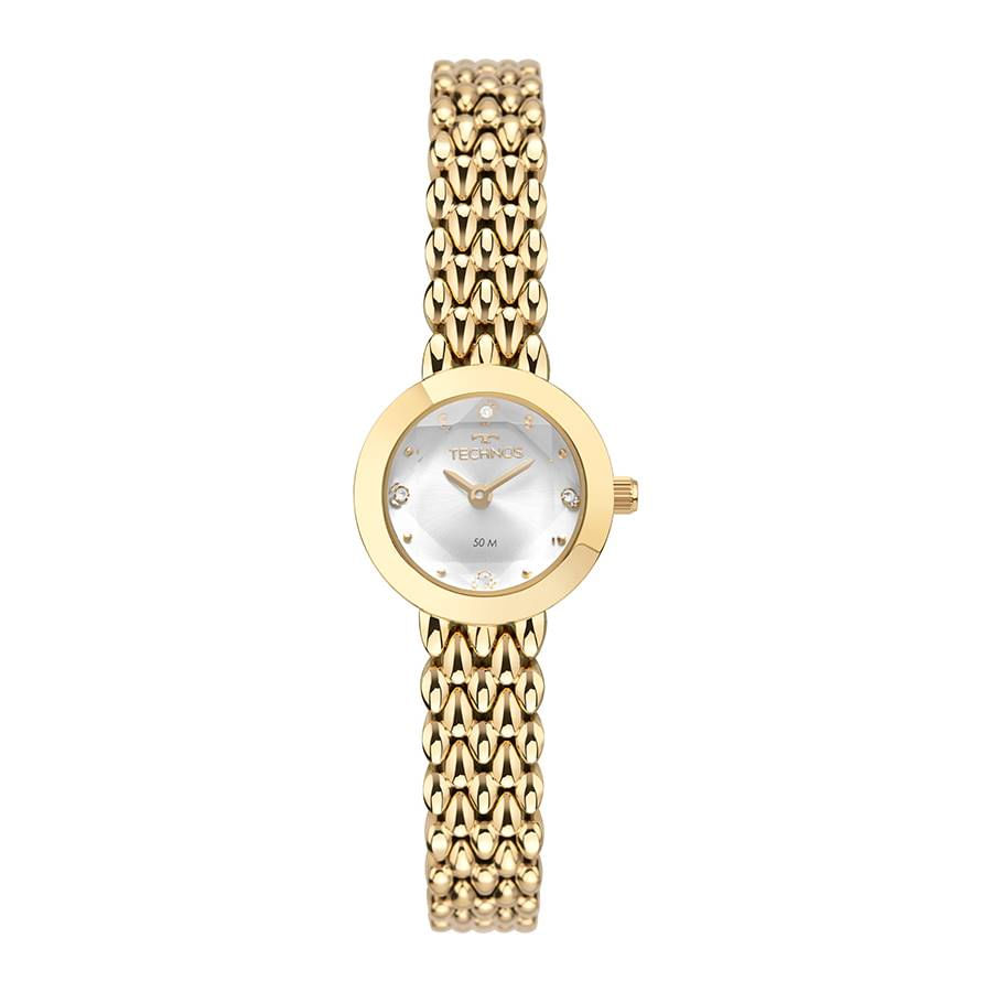 Relógio Technos Feminino Ref:5y20lp/1k Elegance Mini Dourado