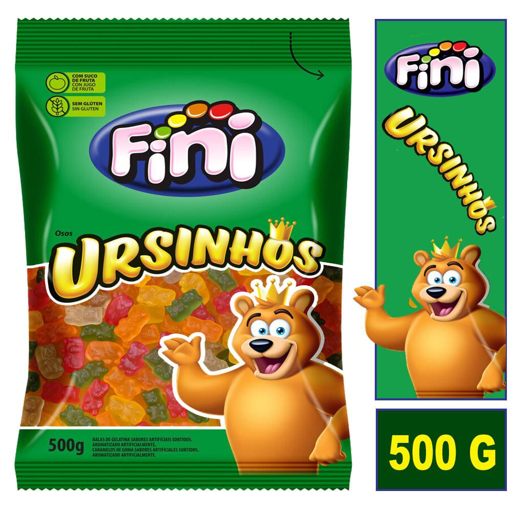 Balas Fini Sweets Ursinhos Brilho Gelatinas Pacotão de 500g